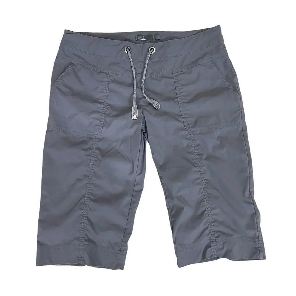 Prana Bliss Knickers Bermuda Shorts Bundle Gray Green Size Large Hiking Outdoors - Picture 2 of 12
